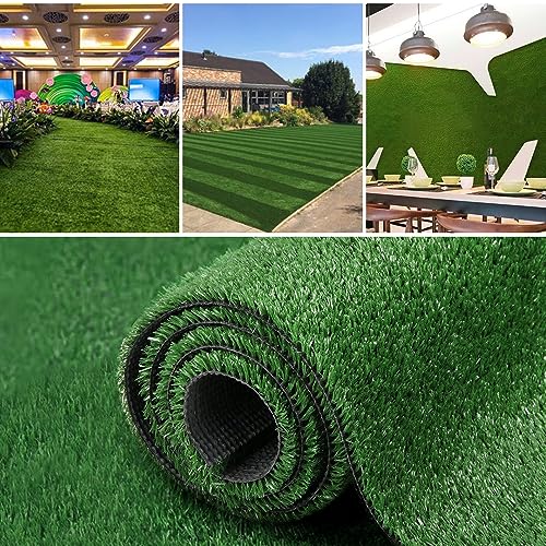 Synthetic Artificial Grass Turf 5Ftx8Ft Indoor Outdoor Balcony Garden Synthetic Grass Mat, Party Wedding Christmas Rug,Drainage Holes Faux Grass Rug Carpet For Pets #TOP7