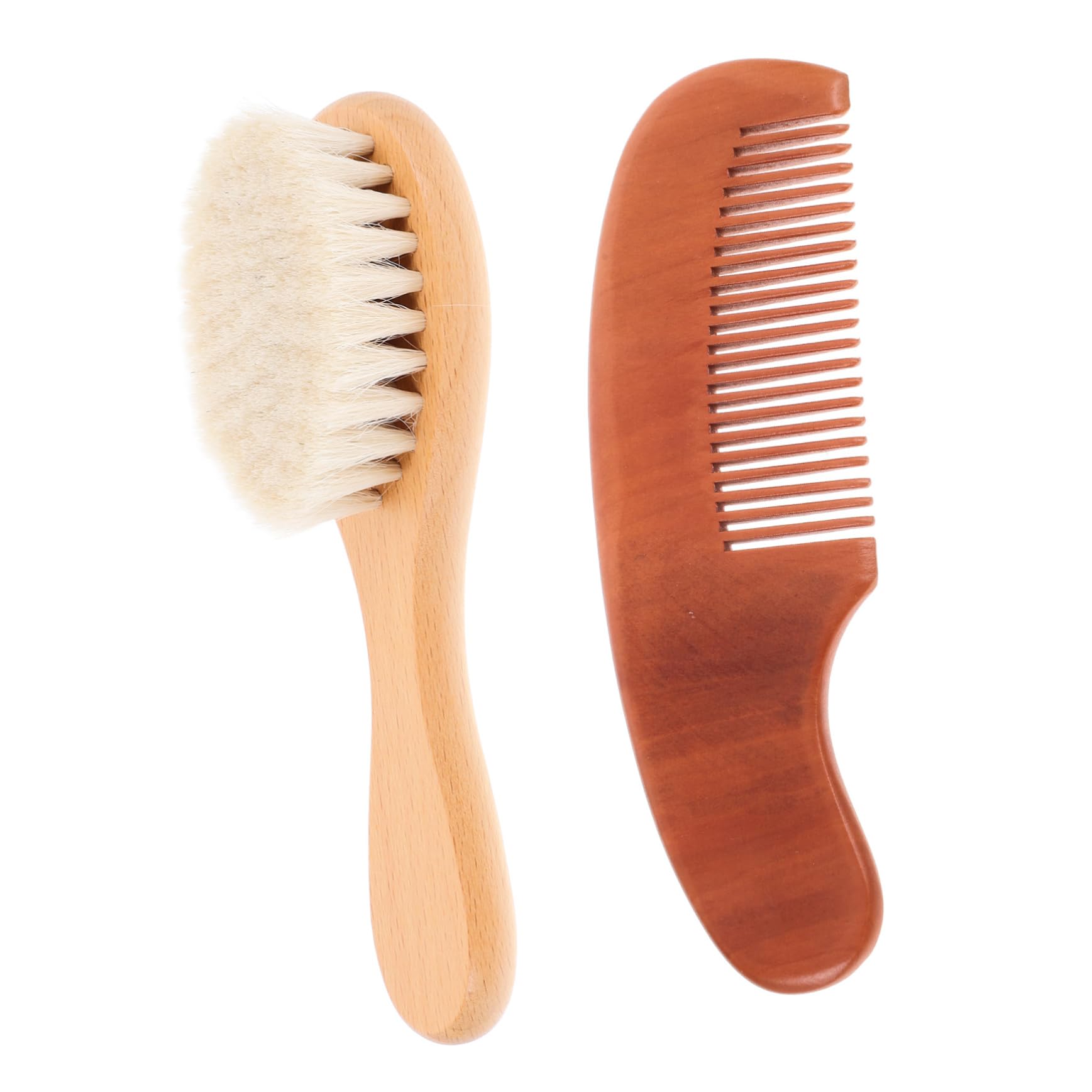 PLAFOPE Practical Baby Bathing Brush Wooden Comb Toddler Comb Boys and Girls Hair Brush New Born Brush Easy to Use