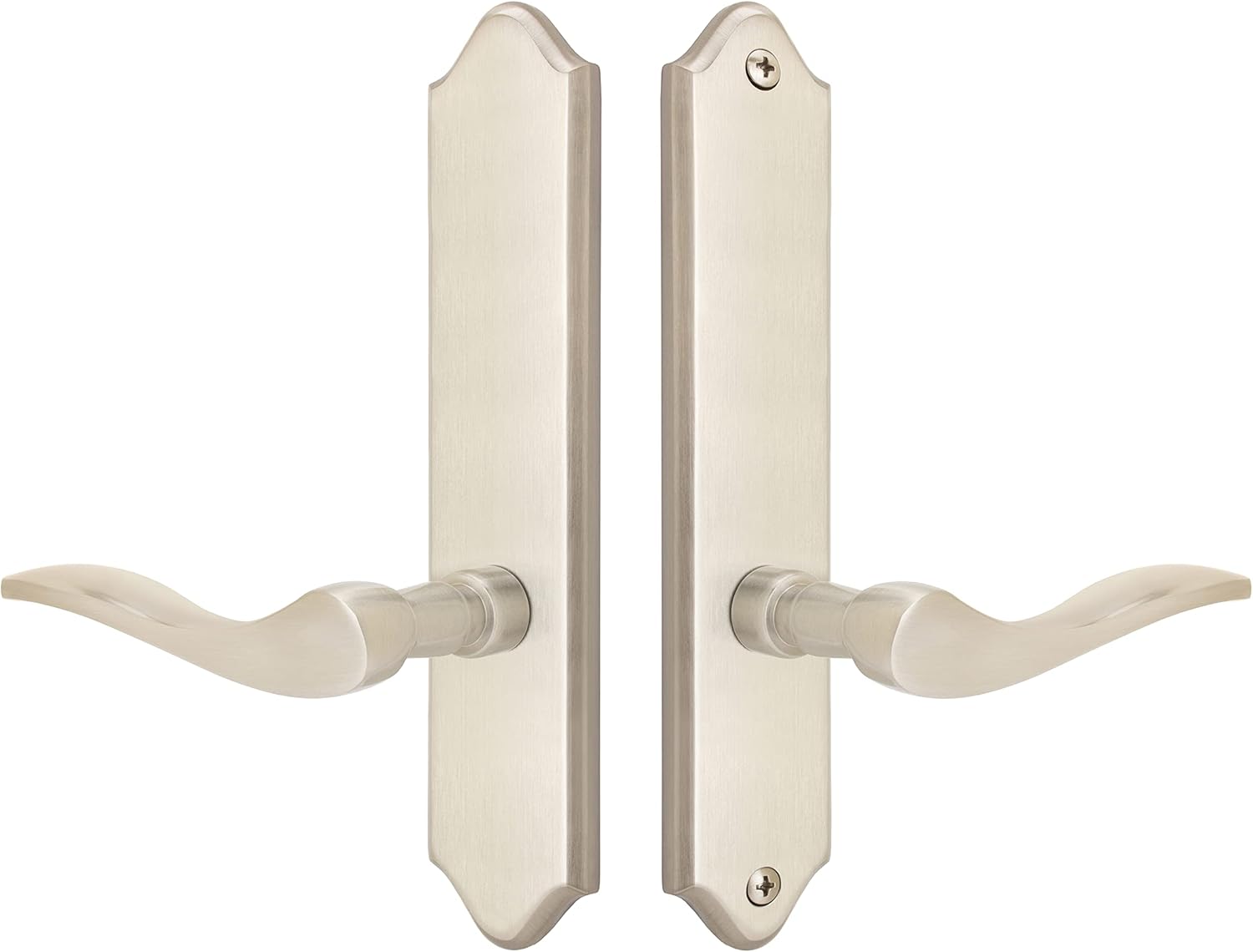 FPL Riviera Solid Brass Full Dummy Lever Set, Satin Nickel