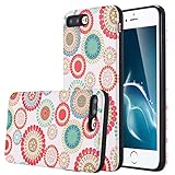 iPhone 7 Plus Case, LONTECT Art Floral Slim Cover Hard Shell Soft TPU Dual Layer Shockproof Bumper Hybrid Protective Case for Apple iPhone 7 Plus - Multi Color