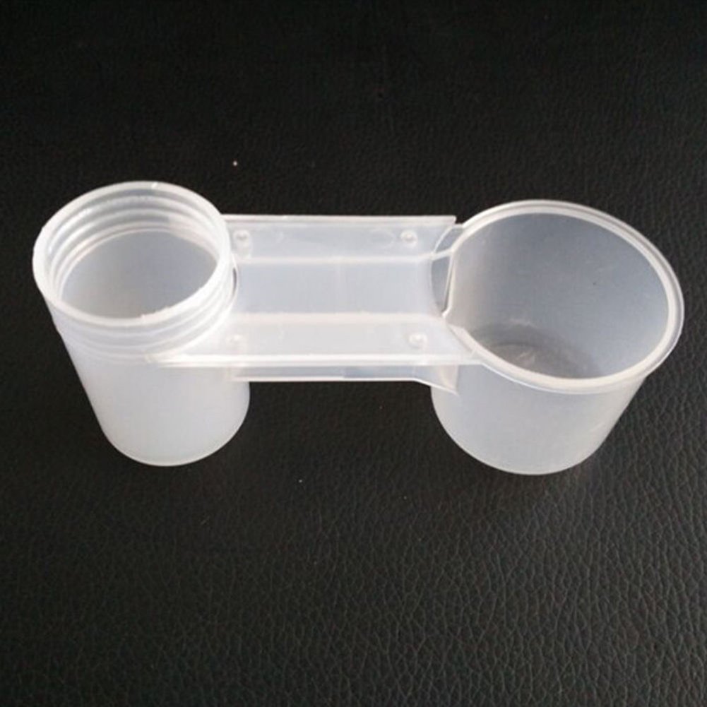Gemini _ Mall - Distributore di acqua e abbeveratoio in plastica con ciotola per uccelli
