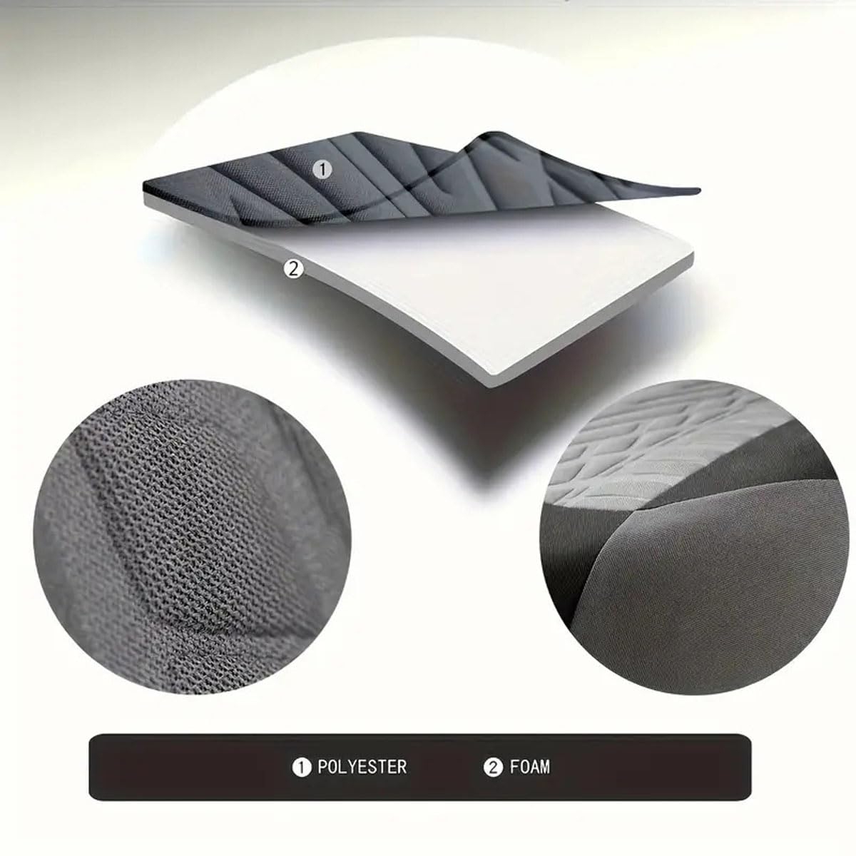 Genérico Juego Completo de Fundas Asientos Coche para BMW E46 3 Series Touring 1998-2006, Fundas Coche Asientos Universales Compatibles con Airbag, Transpirables, Lavables Evzo1