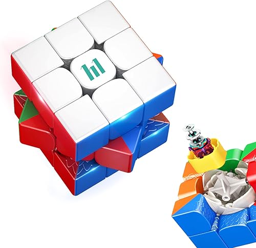 Miniatura 9 de Cubo magnético 3 x 3  Moyu & HuaMeng YS3M Cubo magnético de velocidad, cubo mágico suave 3D rompecabezas juego de viaje juguete Fidget cubo de