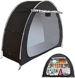 Tienda de almacenamiento en bicicleta, carpa de ciclismo Almacenamiento al aire libre,Bolsa Organizador de carpa para bicicletas - Cobertizo multifuncional portátil a prueba de polvo para acampar al a