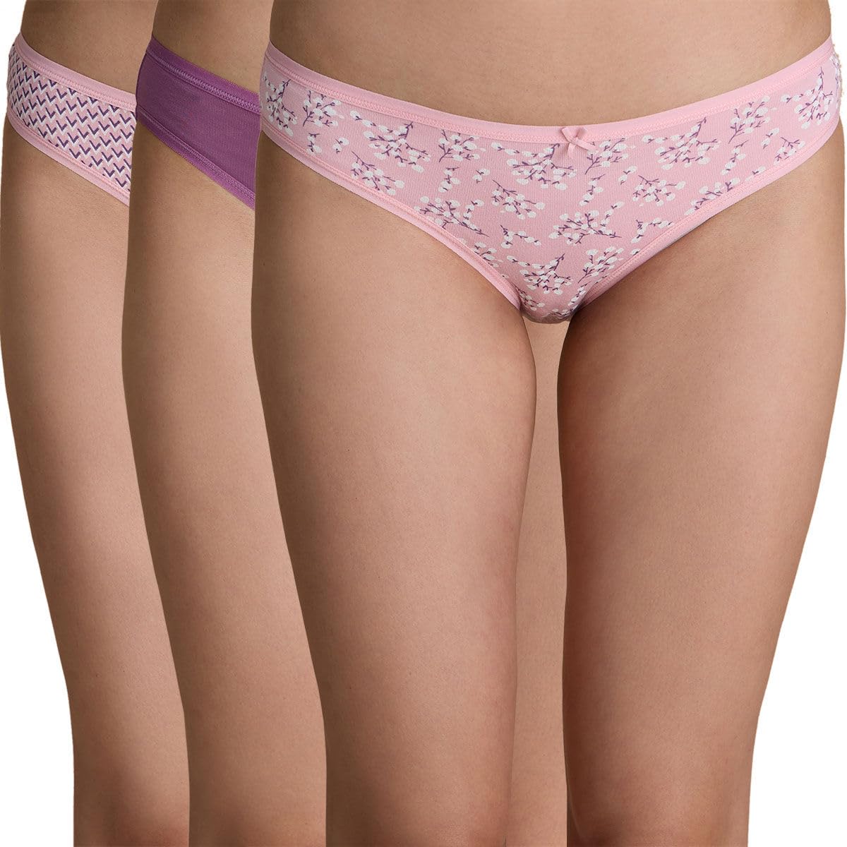 nykd (NYP030 Assorted (Pack of 3) Low Rise Bikini Panty Set for Women | Super Soft, Breathable Cotton with Anti Microbial & Anti Odour Finish | Low Rear Coverage with Ultra-Soft Elastics-picture-23