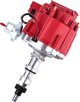 HEI Ignition Distributor LaMulaAuto Compatible with Ford 240 300 Inline 6, F100 F150 F250 E100 E150 6 Cylinders, 3.9L/240ci, 4.9L/300ci L6, One-wire Installation, 65k Volt Coil