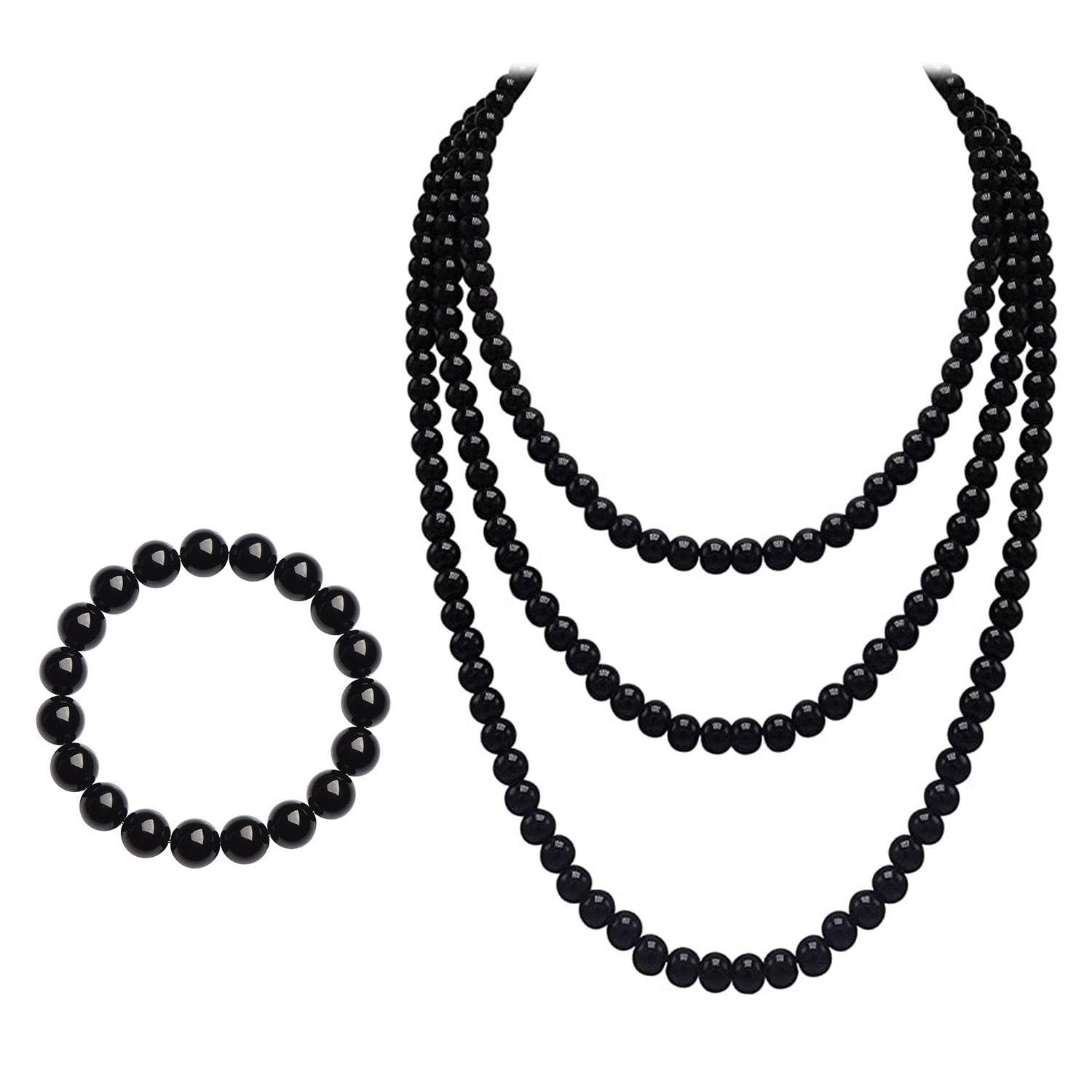 1 Collier Perlé Et 1 Bracelet, Bijoux Simples Et Polyvalents, Accessoires De Vêtements, Bijoux À La Mode Et Classiques.
