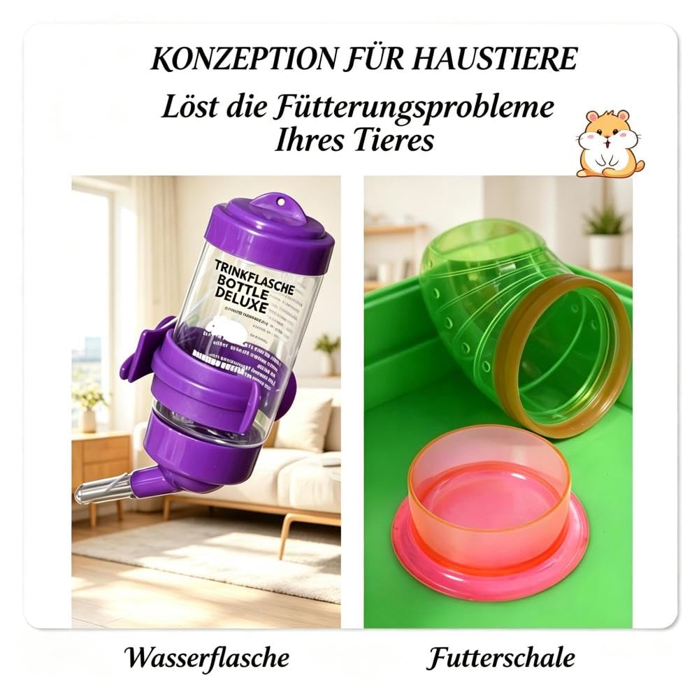Grüner Hamsterkäfig aus Metall & PP, Mehrstöckiger Nagetierkäfig, Vertikaler Haustierkäfig mit komplettem Spielzubehör für kleine Nager