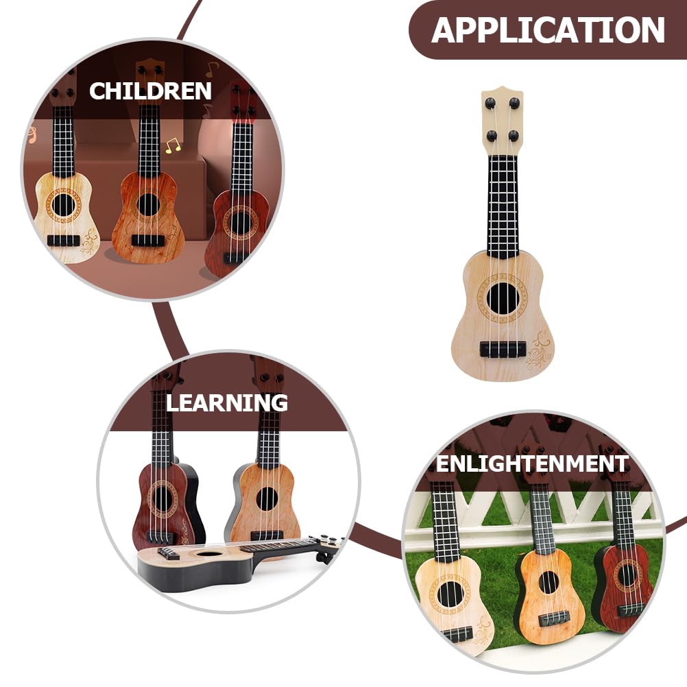 Juguetes de ukelele para niños – Mini guitarra de 4 cuerdas, instrumento de iluminación musical para edades de 3 a 5 años, regalo divertido y educativo 9