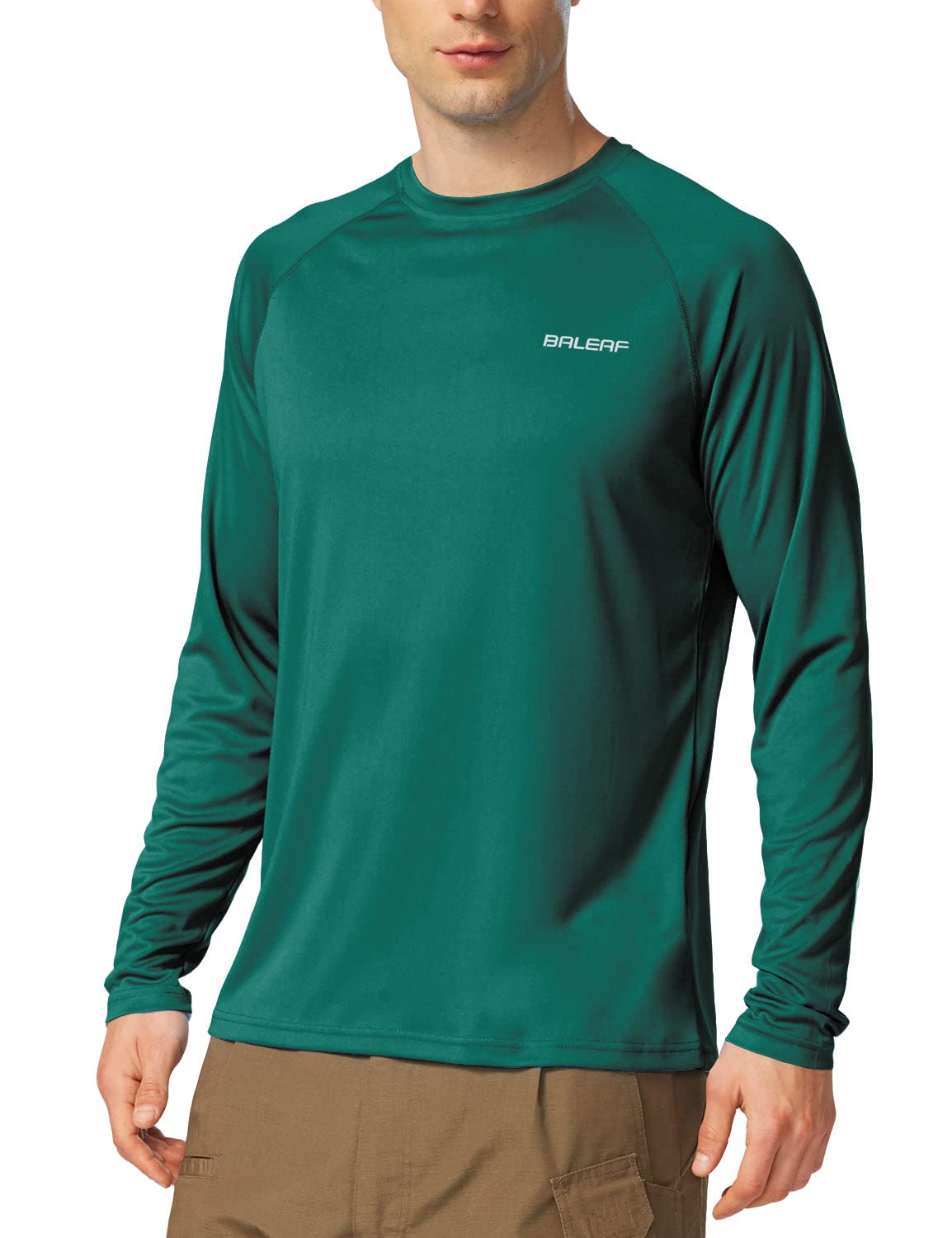 baleaf T-Shirt Anti-UV Homme Rashguard Manche Longue et Court Tee Shirt Protection Solaire Léger Séchage Rapide pour Baignade Surf Pêche Natation Plongée Plage