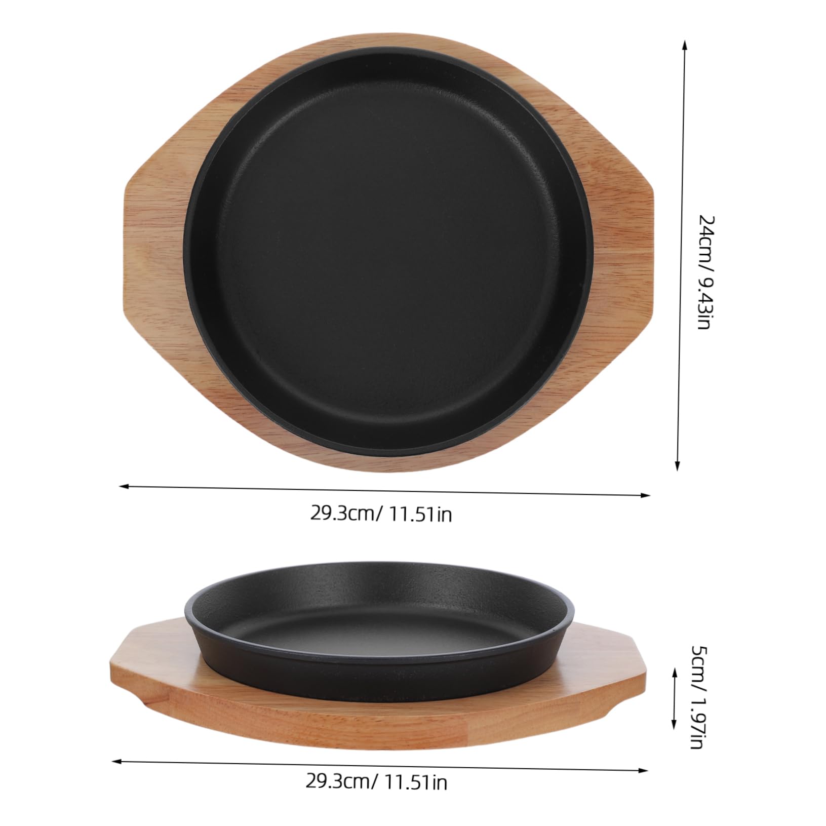 iplusmile Placa De Parrilla Teppanyaki Hierro Fundido Redonda Parrilla Para Barbacoa Interior Exterior Plancha Para Cocinar Filete De Res y Pescado