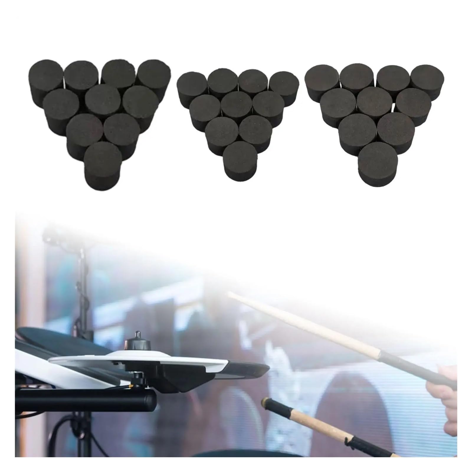 10 Stück Eponge Trigger Tambour Coussinet Adhésif