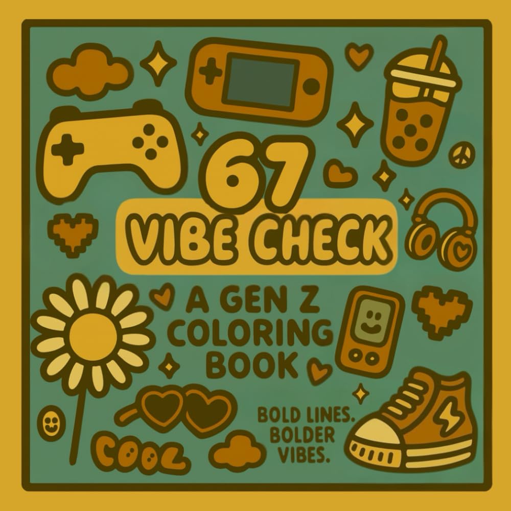 67 Vibe Check: A Gen Z Coloring Book (6 7 : Six-Seven)