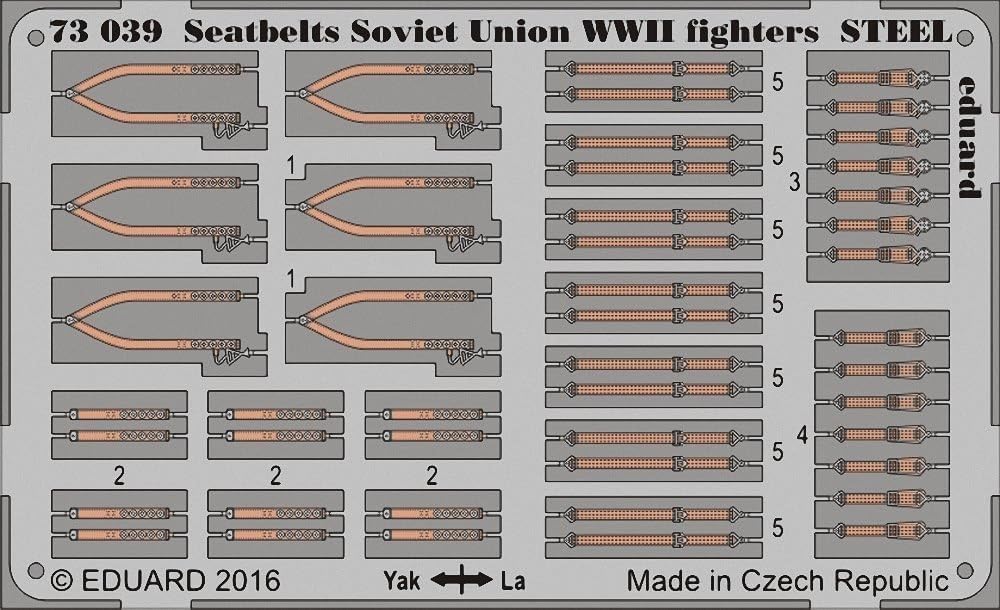 Eduard EDU73039 1:72 Color PE - Seatbelts Soviet Union WW2 Fighters (Steel) [Model KIT Accessory]