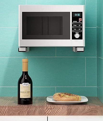 Miniatura 7 de Soporte de Pared Plegable y Retráctil de Acero Inoxidable 304 para Microondas, Soporte de Pared Plegable para Horno de Microondas para Accesorios
