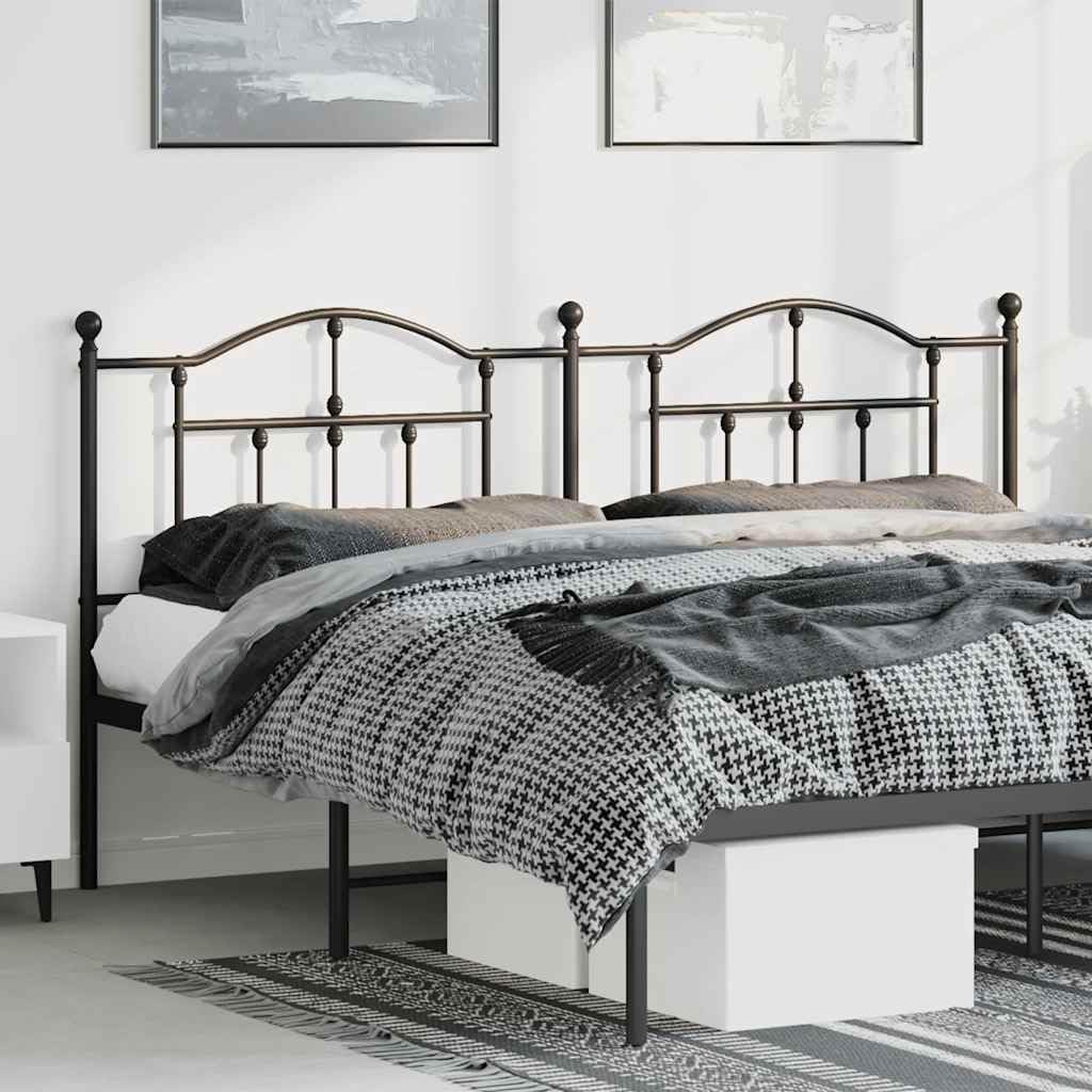 vidaXL Testiera di Ricambio in Metallo Nero 180 cm