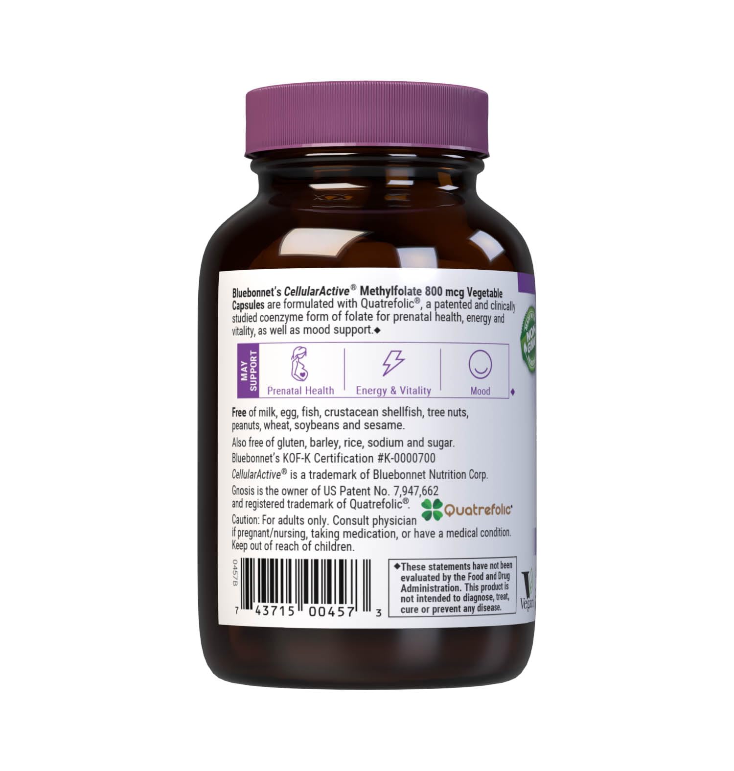 BlueBonnet Nutrition CellularActive Methylfolate 800 mcg, 60 Capsules — Amazon image 3