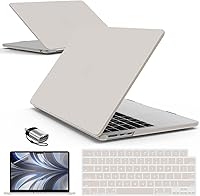 Vista 17 de IBENZER Compatible con MacBook Air 2025 2024 2023 de 15 pulgadas M4 A3241 M3 A3114 M2 A2941, carcasa rígida, cubierta de teclado, película