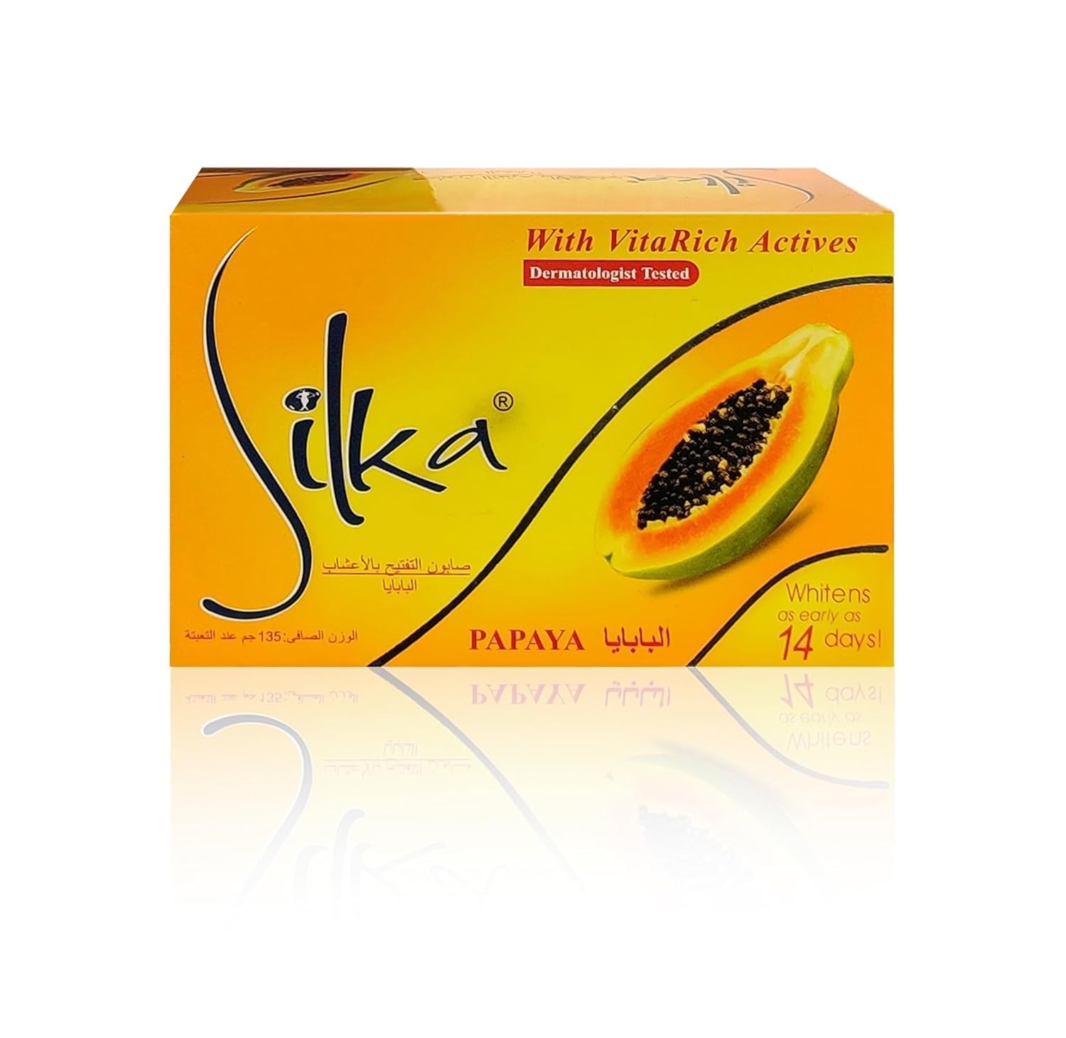 silka papaya Skin Whitening Soap with Vita Rich Actives, Deep Cleansing, 135g, Pack of 2-picture-57
