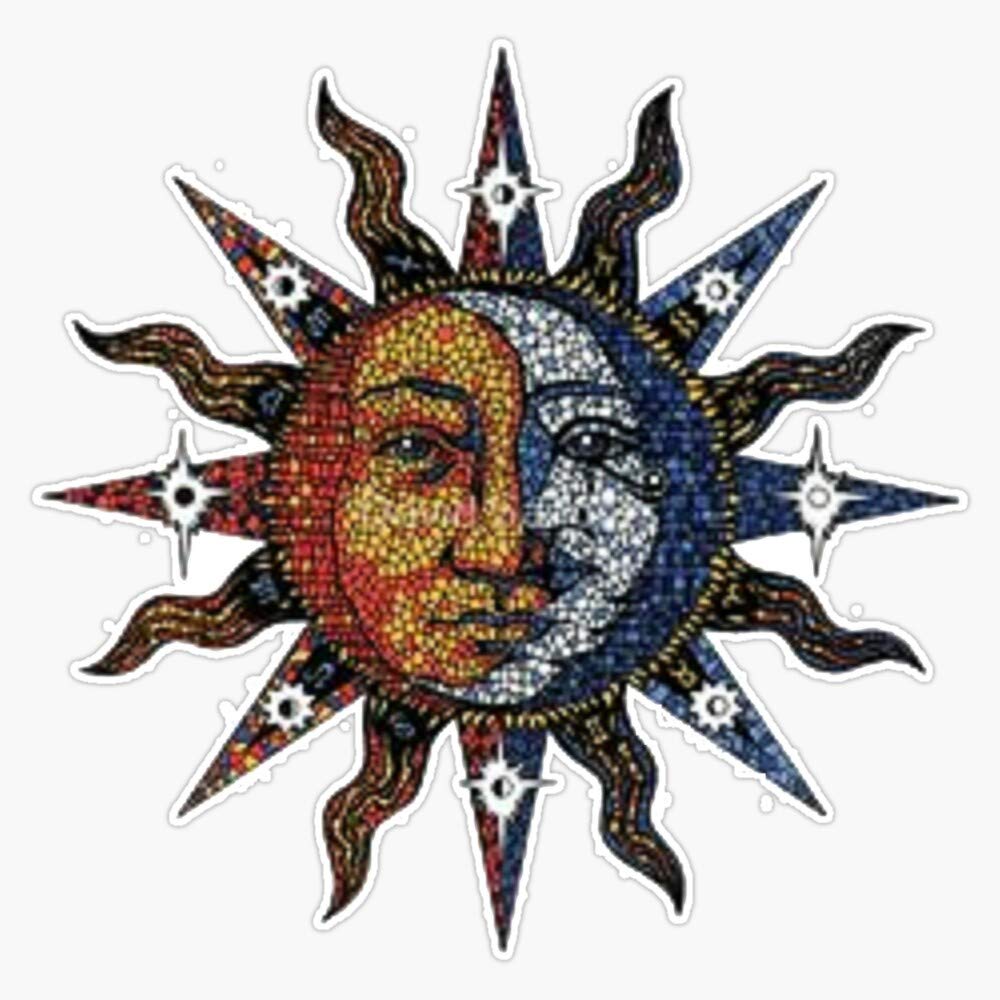 Buy Sun And Moon. Vinyl Waterproof Sticker Decal Car Laptop Wall Window