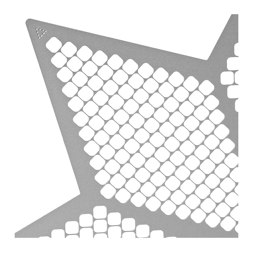 Ideen mit Herz Regla de pintura de diamantes, estrella 3, plantilla para piedras redondas, superficie de colocación: 15,9 x 15,9 cm