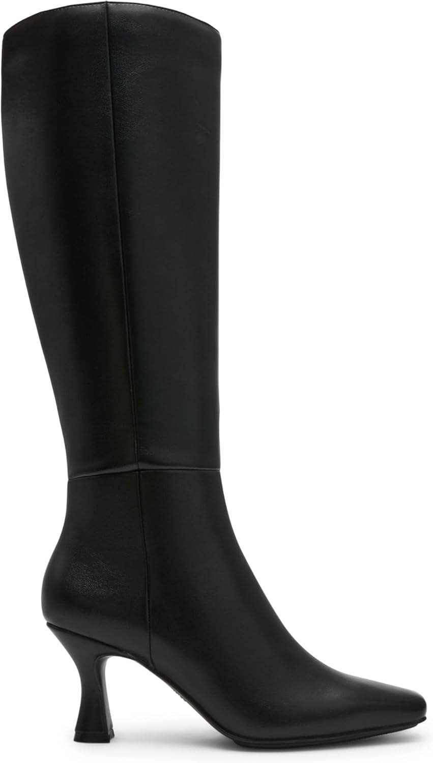 Anne Klein Women's Perfektion Mid Calf Boot, Black Smooth, 11 - Image 5
