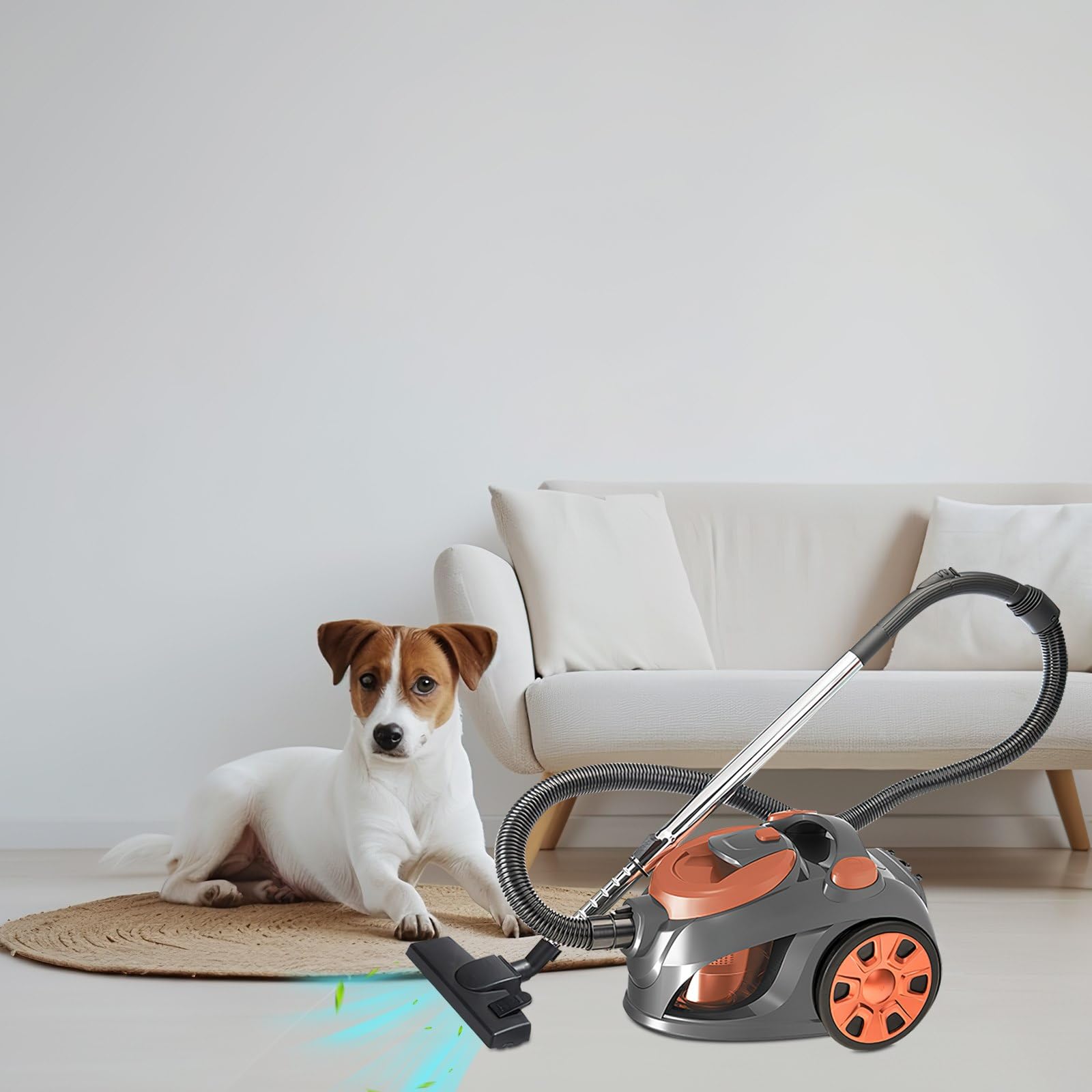 Aspirateur Traîneau sans Sac 3300W Haute Puissance - Aspirateur Cyclonique avec Capacité 3,5L, pour Poils d'animaux, Tapis et Sols Durs, Filtration Haute Efficacité