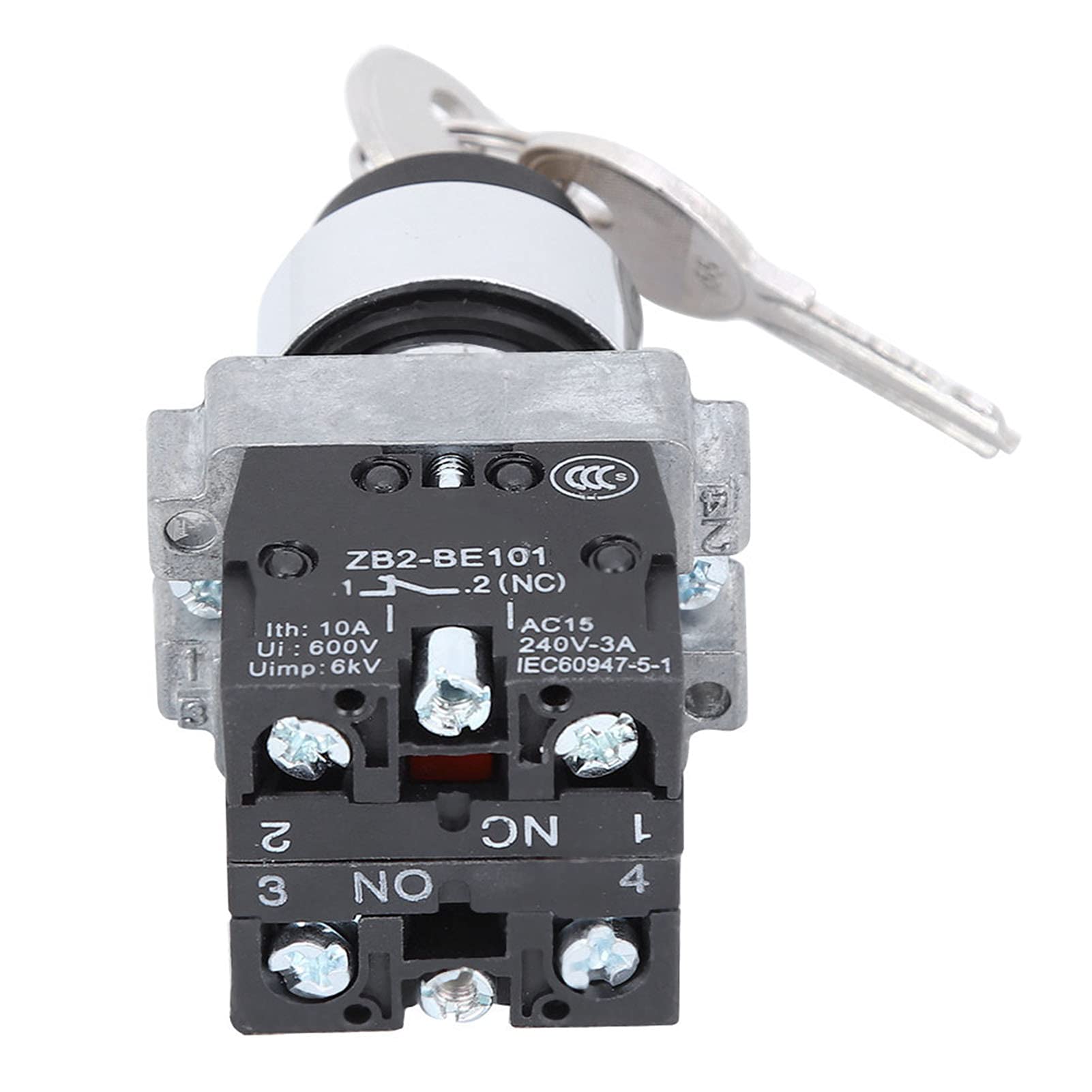 Interruttore A Chiave 2 Posizioni Oumefar | 22mm | 220V 5A | 1NO+1NC | Isolamento Ignifugo | Per Industriale - Foto 6