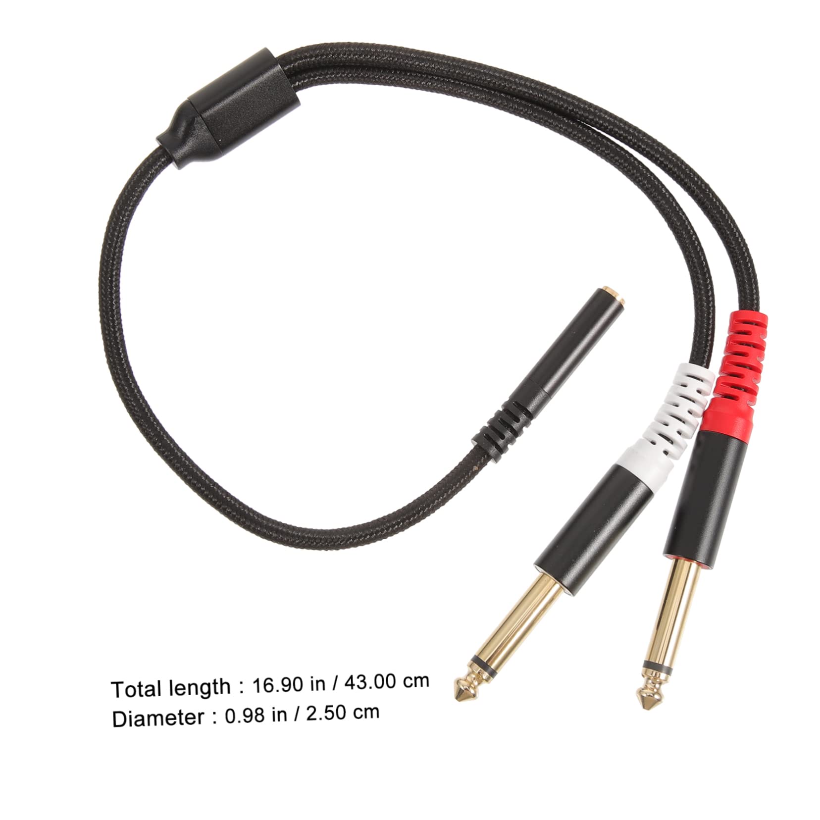 jojofuny 5pezzi Audio Cable Splitter Adattatore Audio Per Studio Sound Flessibile e Resistente Connettori Placcati