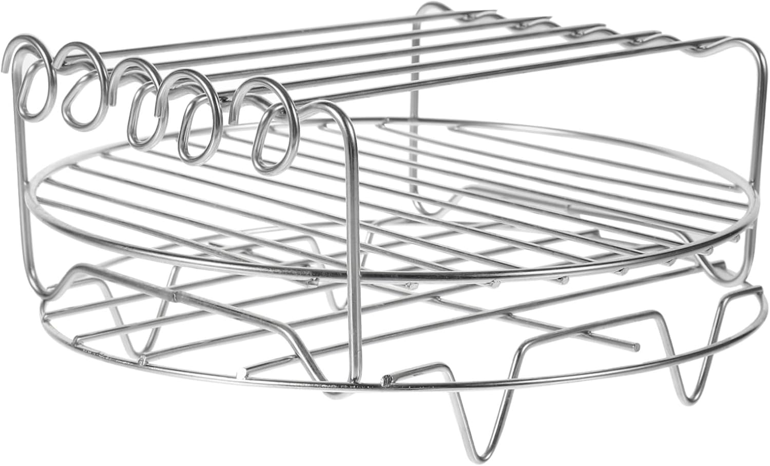 LIFKOME 1 Set Double Layer Barbecue Grill Airfryer Air Fryer Stacking Rack Hot Pot Holder Frying Rack Drying Rack for Food Steaming Rack Air Fryer Rack Pot Rack Stainless Steel Silver LIFKOME 1 Set Double Layer Barbecue Grill Airfryer Air Fryer Stacking Rack Hot Pot Holder Frying Rack Drying Rack for Food Steaming Rack Air Fryer Rack Pot Rack Stainless Steel Silver