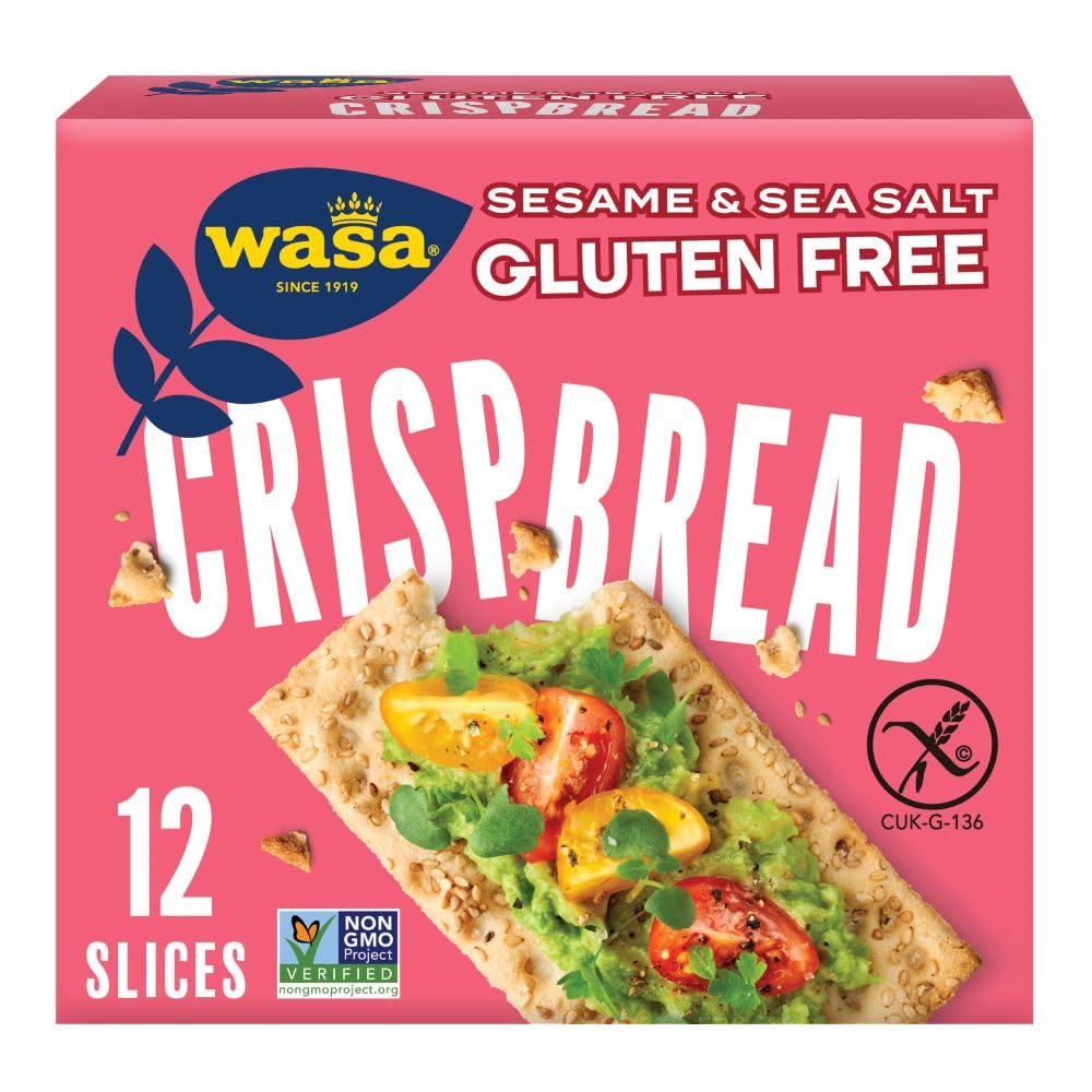 Wasa, Gluten Free Sesame & Sea Salt Crispbread, Net wt. 6.1 Oz (Pack of 1)