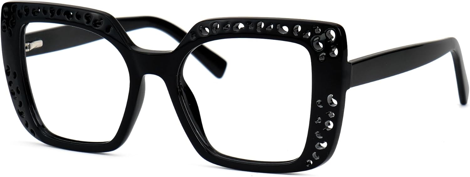 Zeelool Square Glasses Frame for Women, Classic Eyeglasses Frame with Non-prescription Clear Lenses ZJGP661805 - Image 5