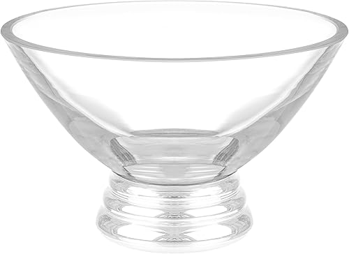 Barski Vaso - Pies - Cuenco - para Postre - Helado - Salsas - Bocadillos - Caramelos - Frutas - Con Base Transparente - 5" Diámetro - Fabricado en