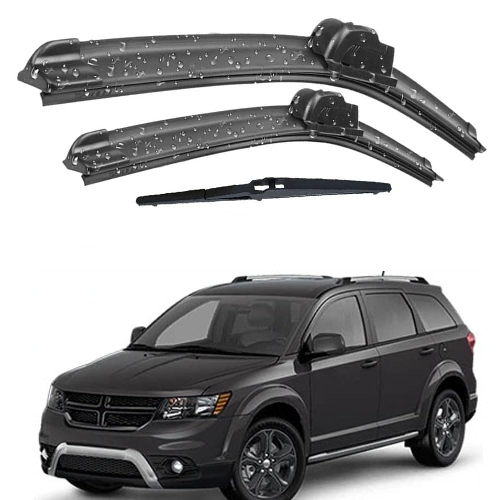 Zestaw wycieraczek przednich tylnych do Journey 2008-2020, gumowa wycieraczka do czyszczenia szyb 24 "18" 12"