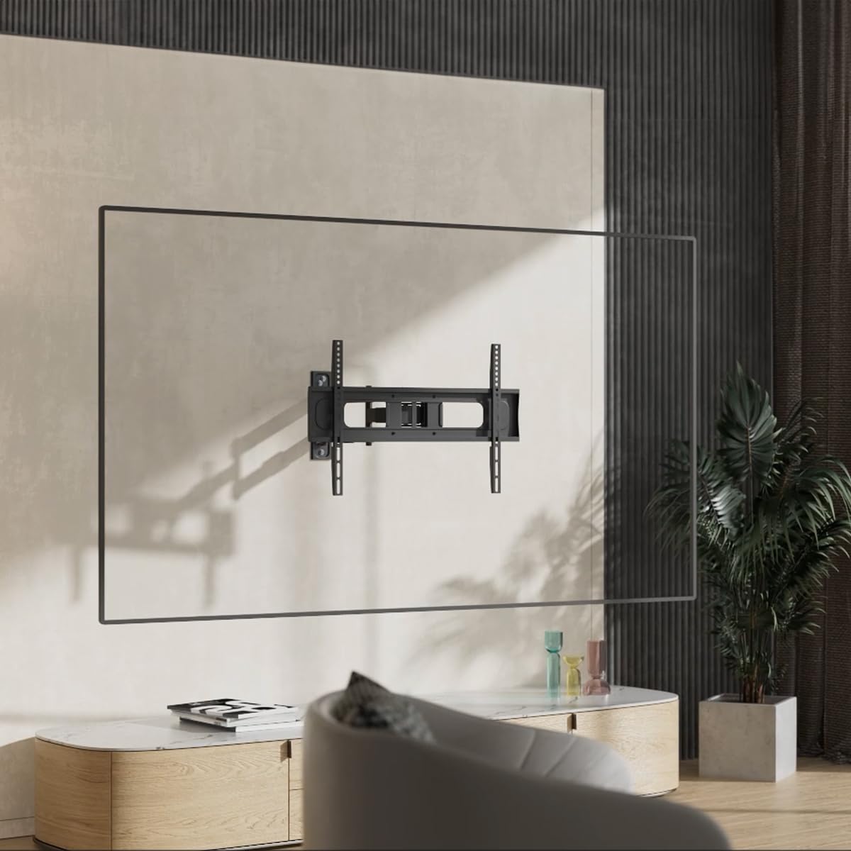 My Wall - Supporto da parete orientabile per TV fino a 86" H28-2L, per TV da 37-86" (94-218 cm), fino a 50 kg, inclinabile e girevole, distanza dalla parete variabile 8,5-50 cm, VESA da 200 x 200 a