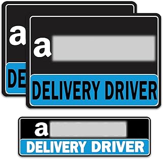 Delivery Driver Magnet for Car, 3 Pack Delivery Magnetic Car Door and Bumper Sign, High Reflective, Stronger Magnetic, Eye-Catching Design (2) 11.8