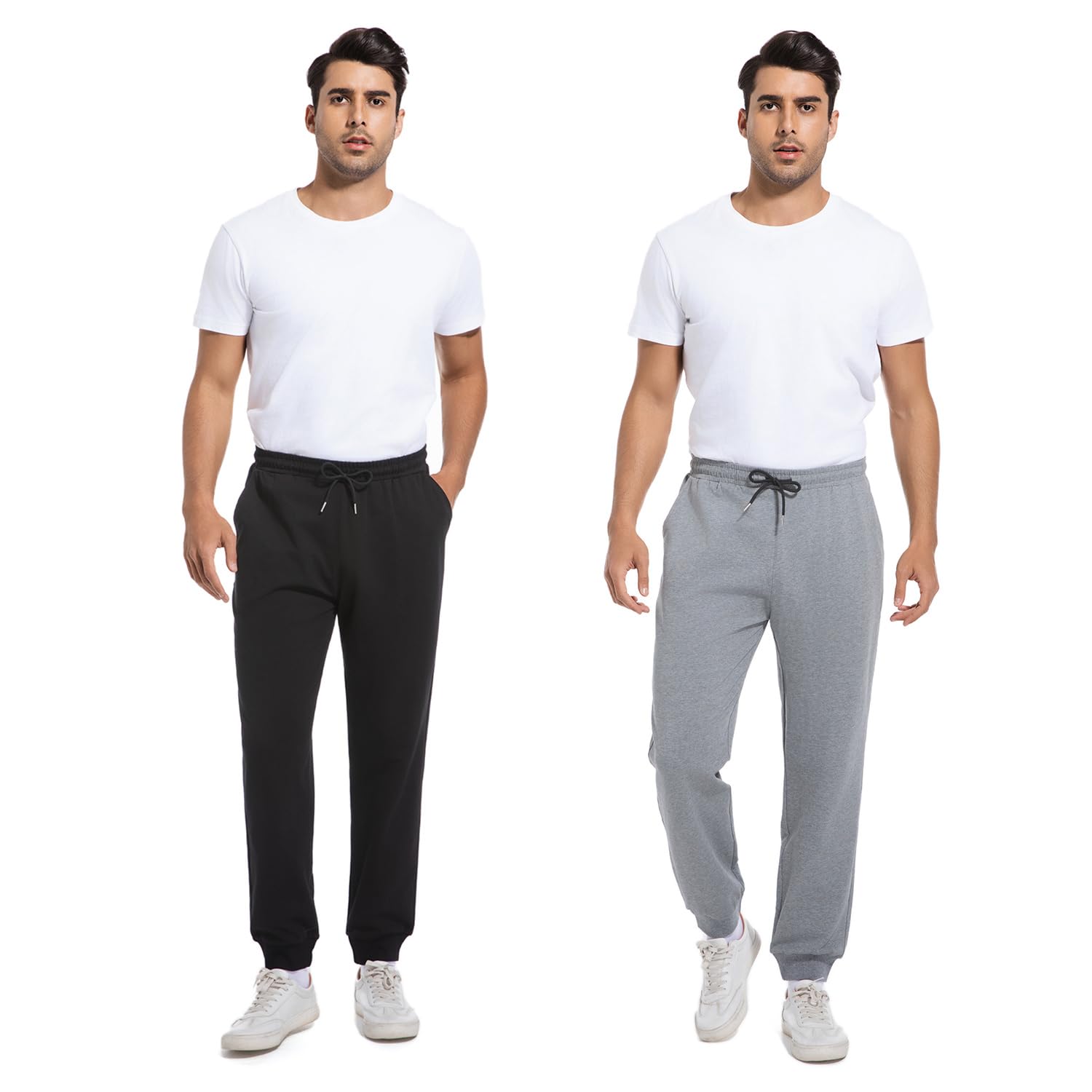 FGFD&OU Pantaloni Sportivi Uomo Cotone Pantaloni Lunghi da Umom Joggers Slim Fit Pantaloni Tuta Palestra Running Fitness Pants con Tasche per L'Estate Sport
