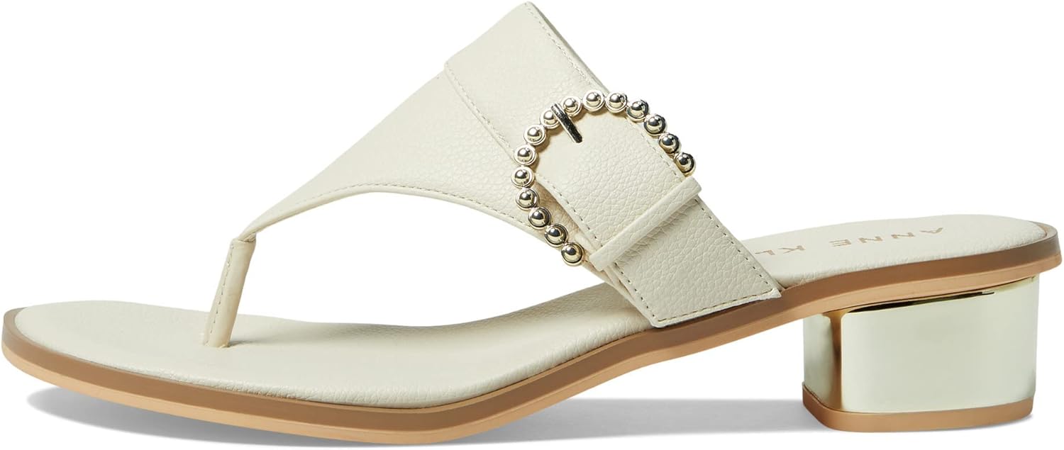 Anne Klein Women's Thessy Slipper, Off White, 8