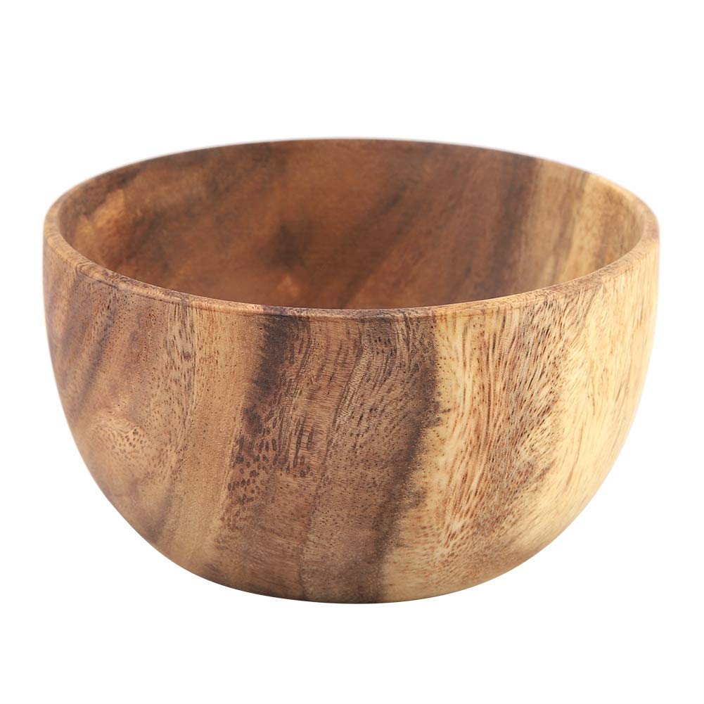 Ciotole In Legno Di Acacia Impilabili Da Nido, Set Da 3 Pezzi Con Cucchiai, Per Insalata, Frutta, Pasta, Riso, Diametri 9,9-15 Cm