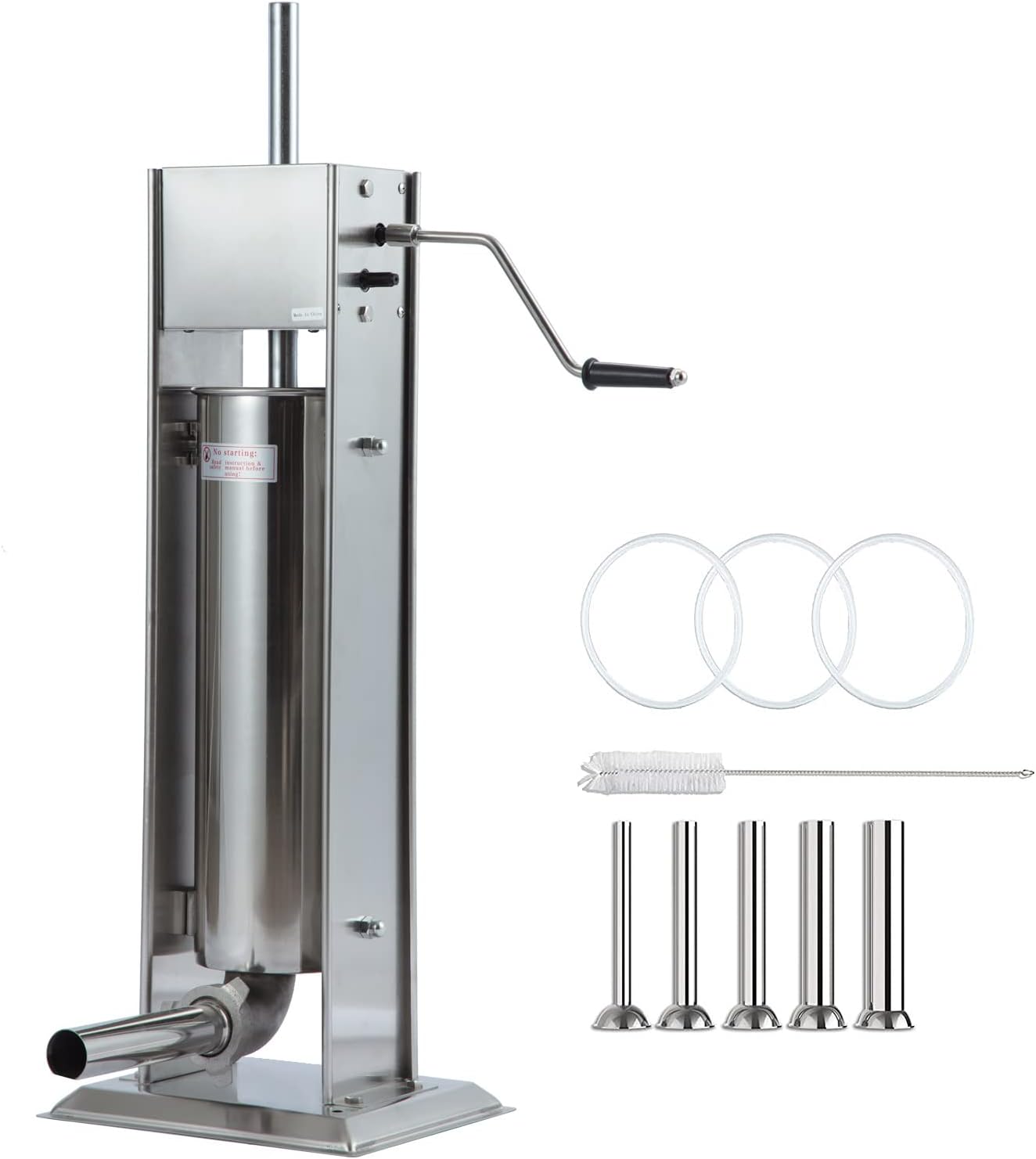 Manual Sausage Stuffer 5L/11Lbs Capacity Stainless Steel