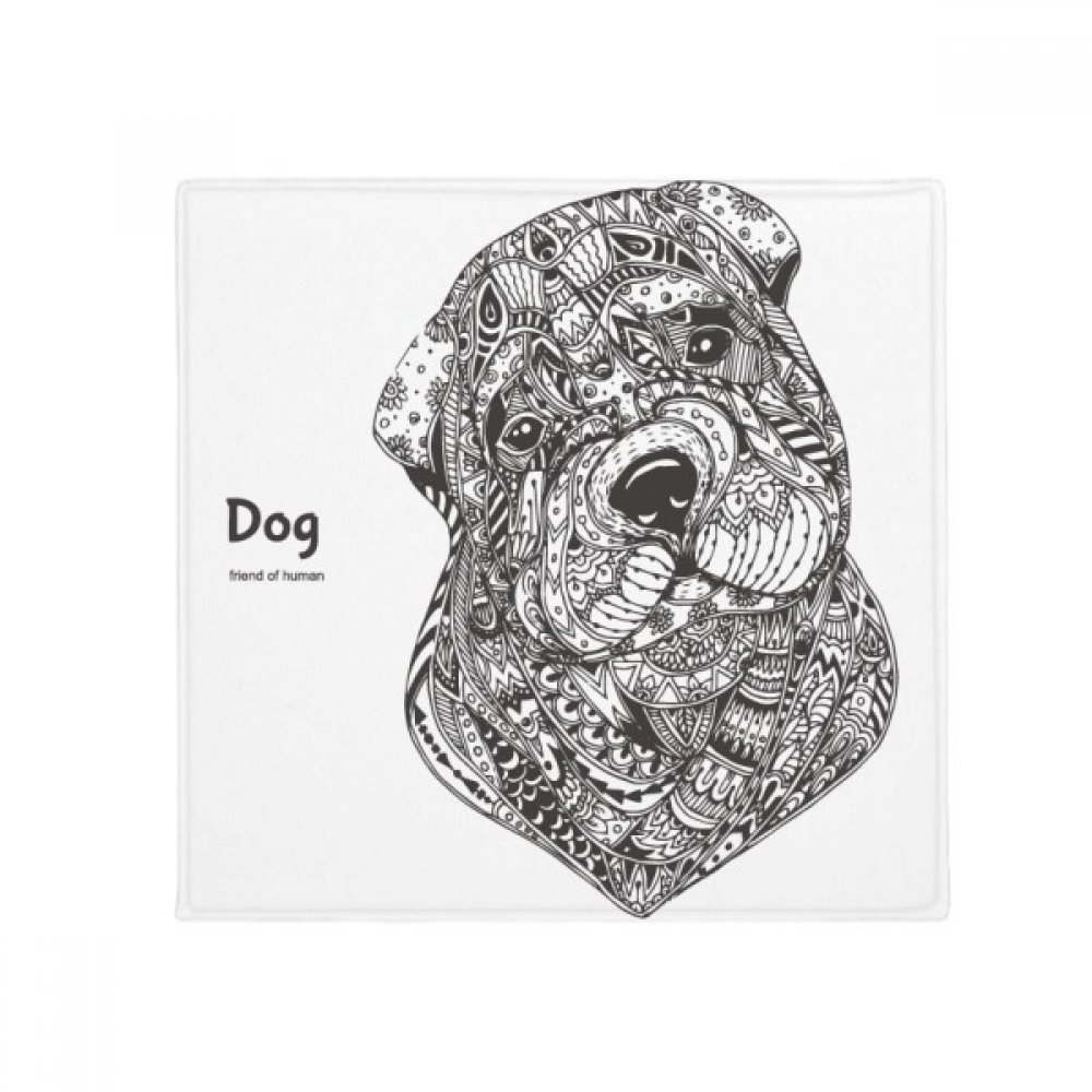 Tapis antidérapant puppy multicolore 50x50cm lavable et sécurisé pour salle de bain