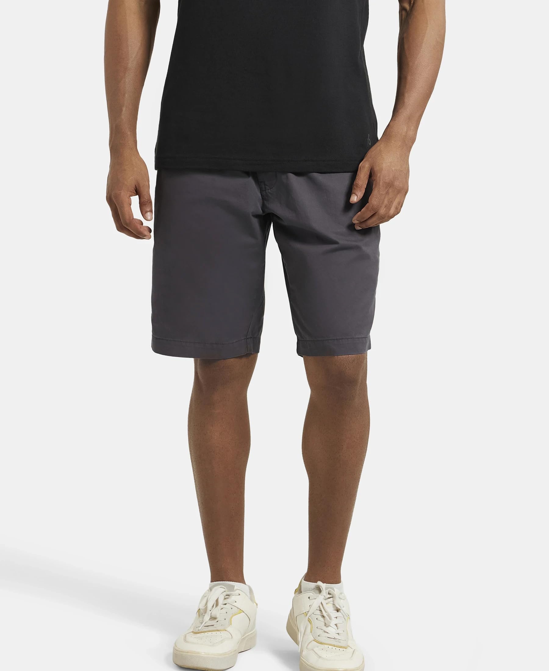 Jockey Men's Straight Fit Shorts (1203_Graphite_X-Large) 1