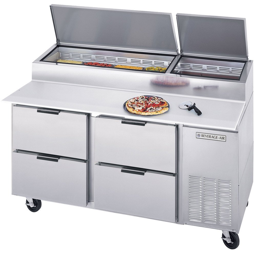 Beverage-Air 67" Pizza Top Refrigerated Counter with 4 Drawers by Beverage Air – Model DPD67-4