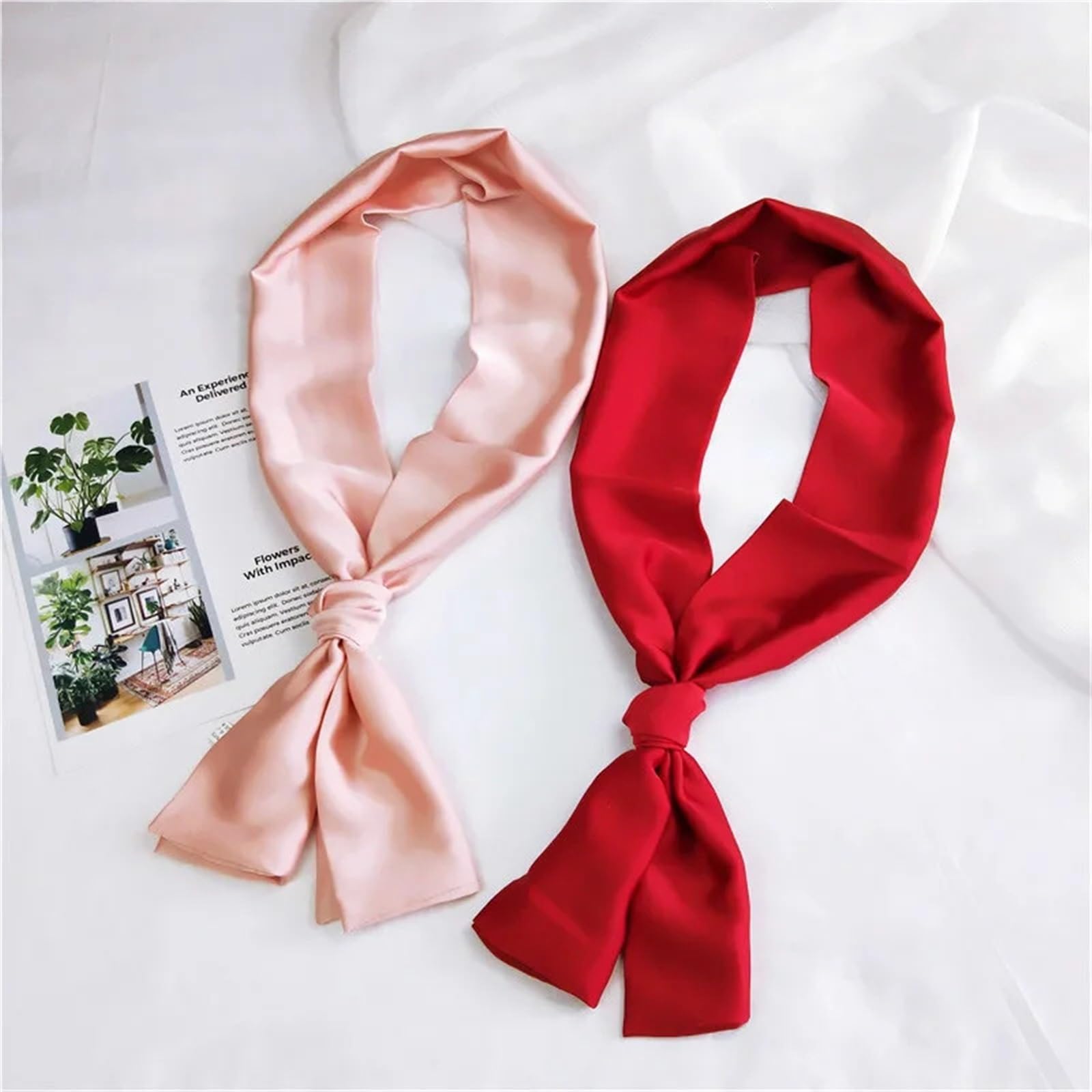 Bufanda Cuadrada de Seda Mulberry, Pañuelo de satén de seda, pañuelo de moda for mujer, diadema, bufanda for el cabello, bolso, bufandas, bufandas femeninas for damas, bufanda de seda for mujer(Red)