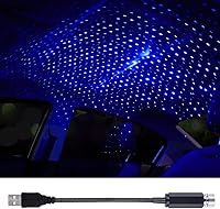 Vista 8 de Luz nocturna de techo de auto con estrellas, portátil, ajustable, USB, flexible, interior, LED, con atmósfera romántica, estrella, proyector Rojo