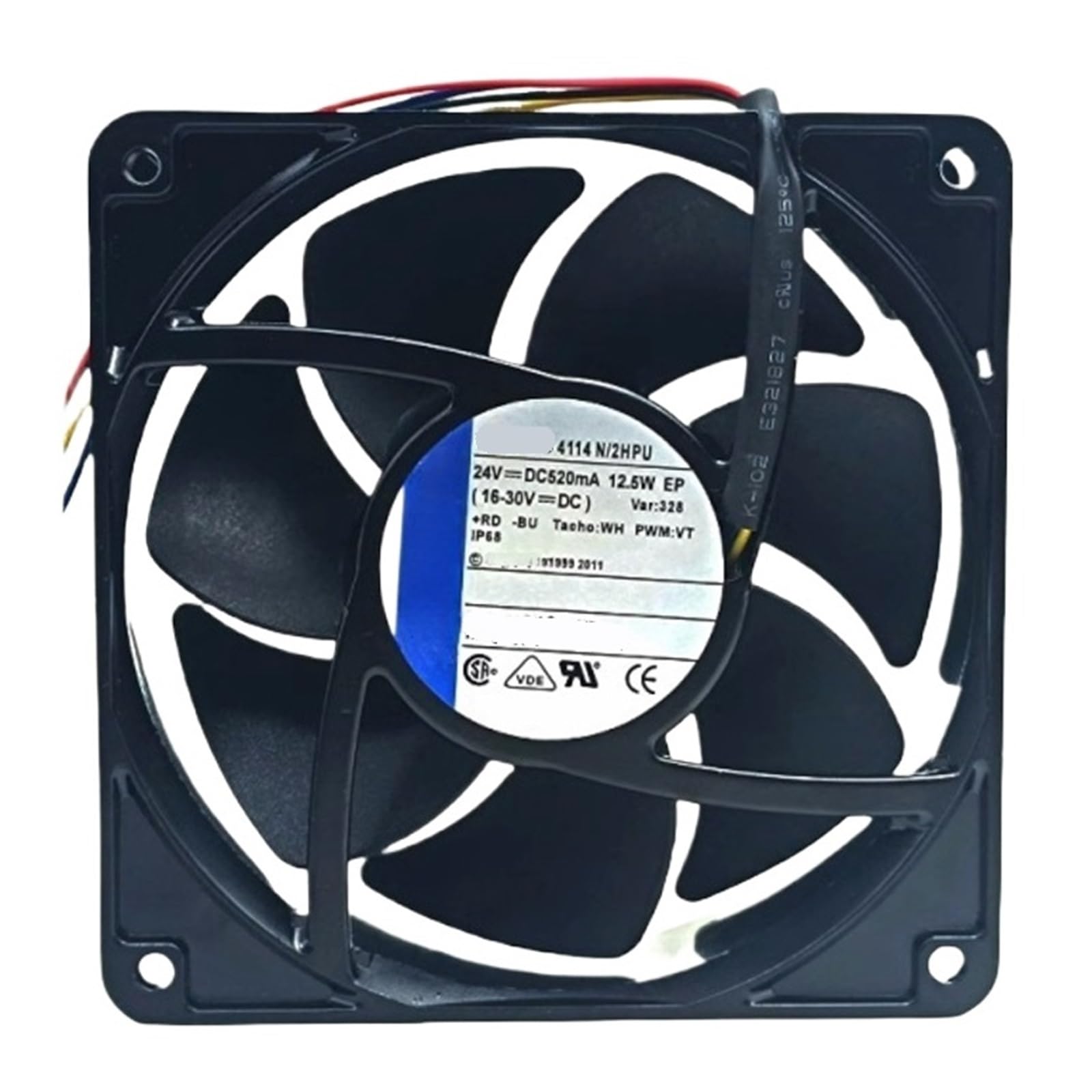 4114N/2HPU Fan DC24V 12.5W 520mA Four Wire Frequency Converter Cooling Fan
