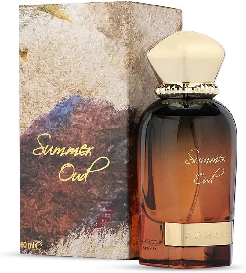 AHMED SUMMER OUD Almaghribi - 60ML Woody Oriental Eau de Parfum | Exotic Fragrance with Cypriol, Saffron & Oud Accord