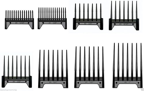 Oster Juego de peines universales de 8 piezas para guía de cortadora de alimentación rápida 76926-800