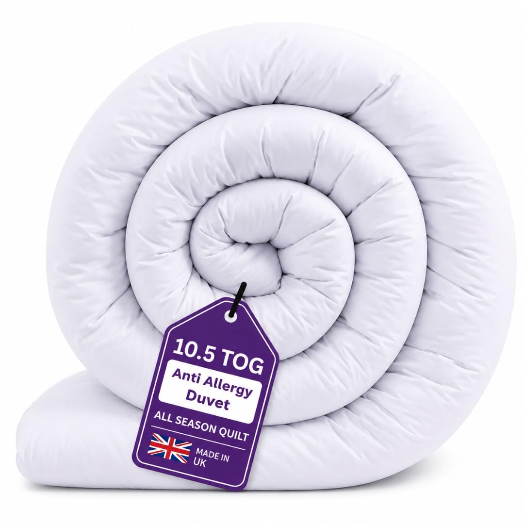 DTEX HOMES King Size Duvet 10.5 Tog UK Made All Year Round Coverless Quilt for Cozy Nights- All Season Quilts, Anti Allergy and Machine Washable coverless Duvet King Size (230 x 220cm) — image 1