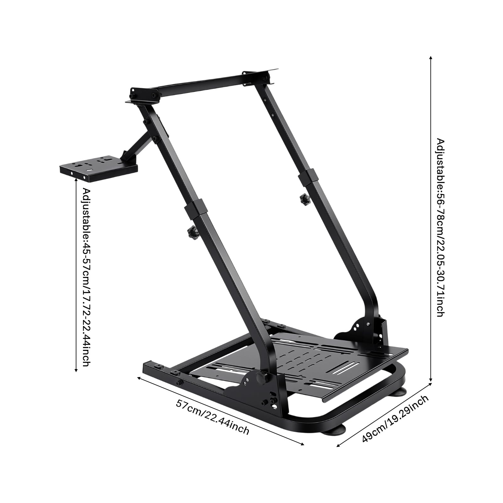 Supporto da volante per G27/G29/T300RS/T500RS/FANATEC | Cavalletto pieghevole regolabile in altezza, portata 20 kg, compatibile con pedali da corsa e leve del cambio